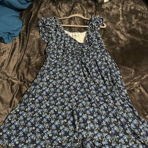 Torrid Floral Blue Dress size 3